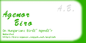 agenor biro business card